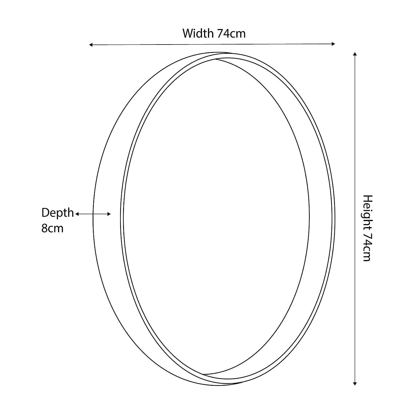 Natural Wood Veneer Round Wall Mirror