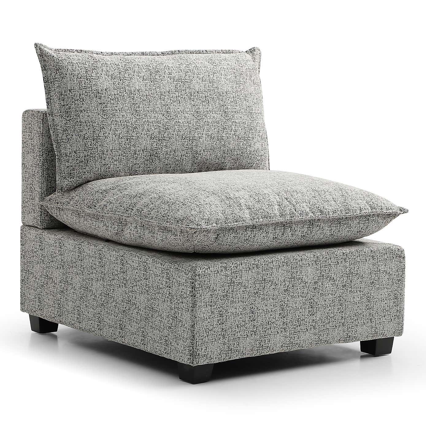 Moda Corner Modular Sofa, Light Grey Boucle
