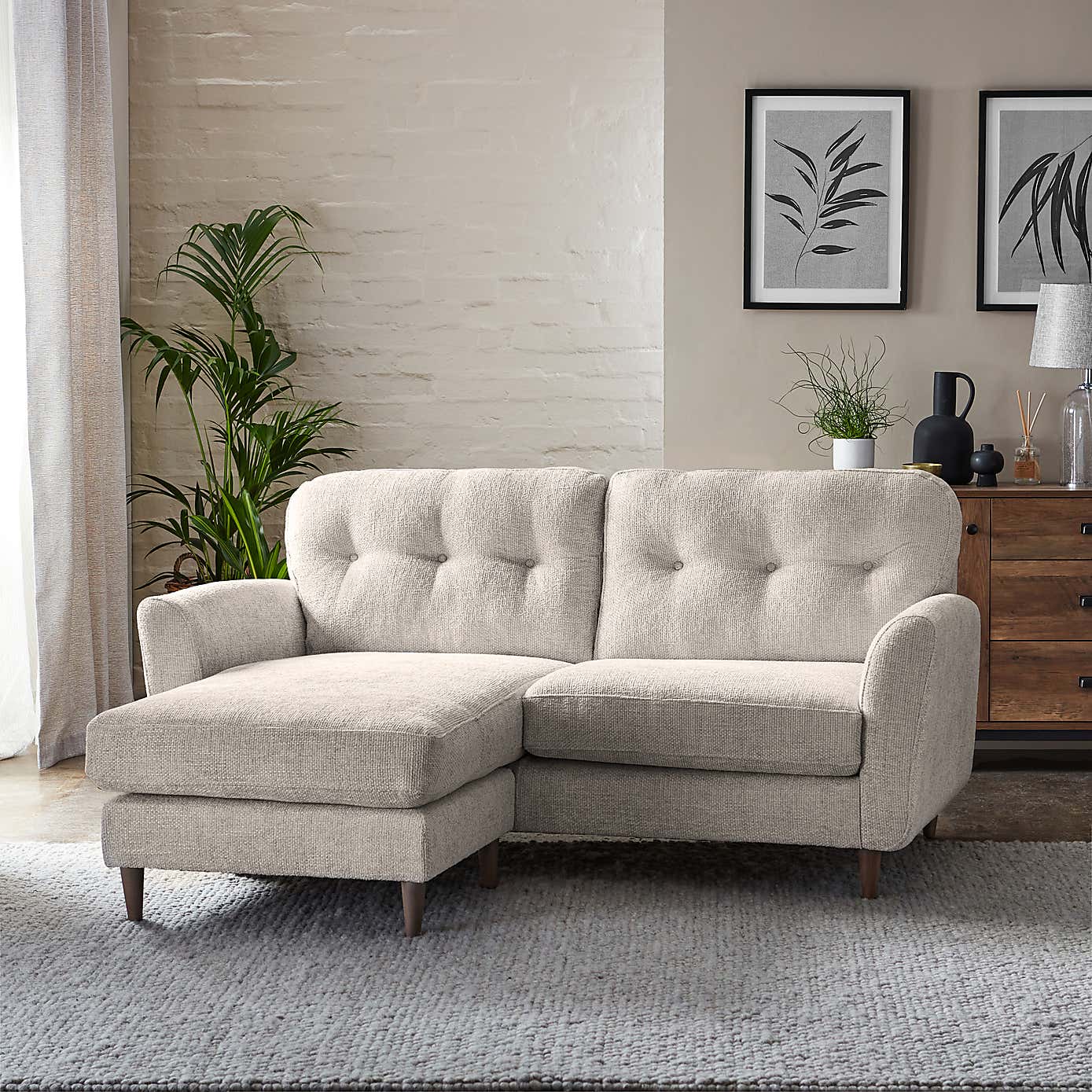 Sven Chunky Chenille Corner Chaise Sofa