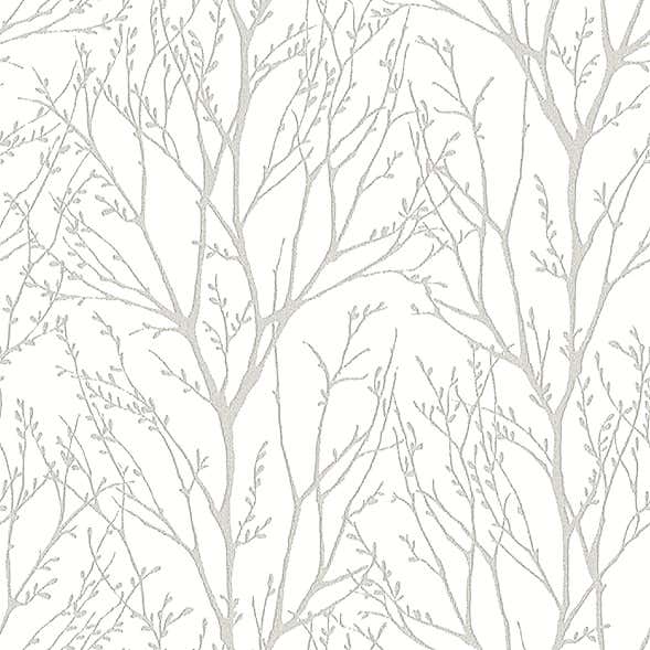 NuWallpaper Treetops Grey Self Adhesive Wallpaper