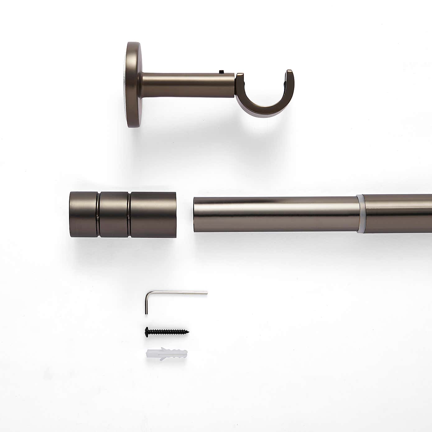 Cylinder Extendable Metal Eyelet Curtain Pole