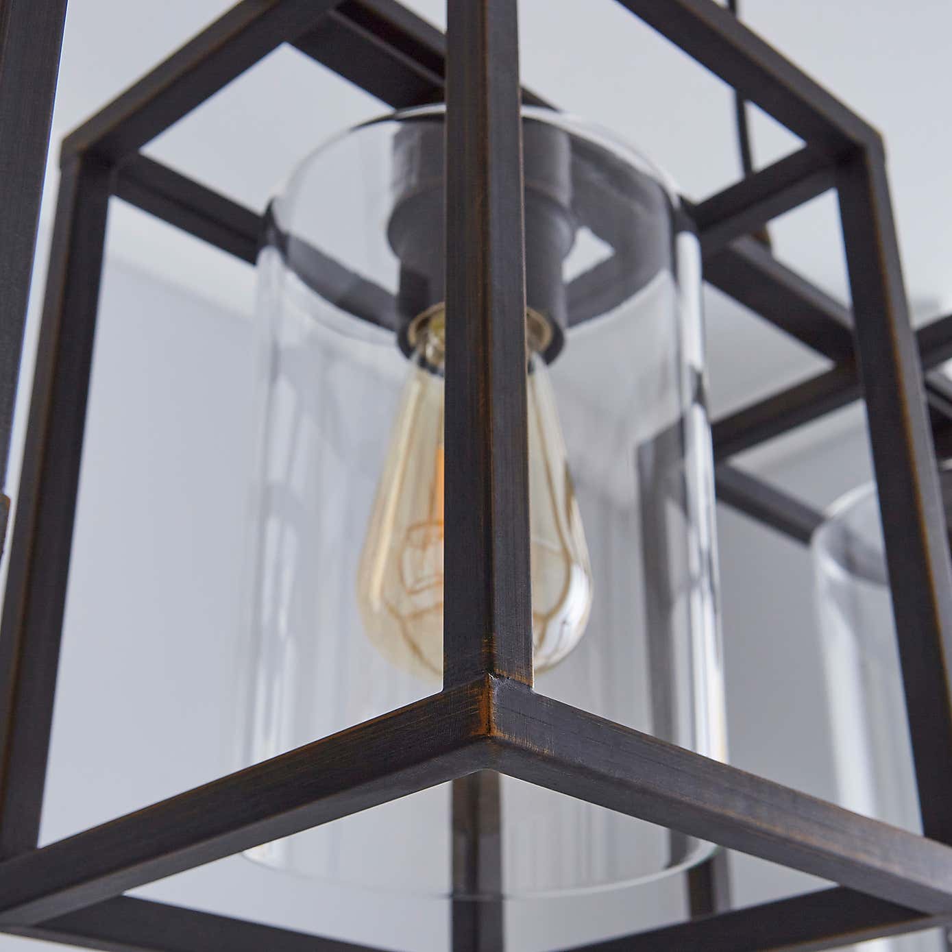 London Industrial 3 Light Diner Ceiling Fitting