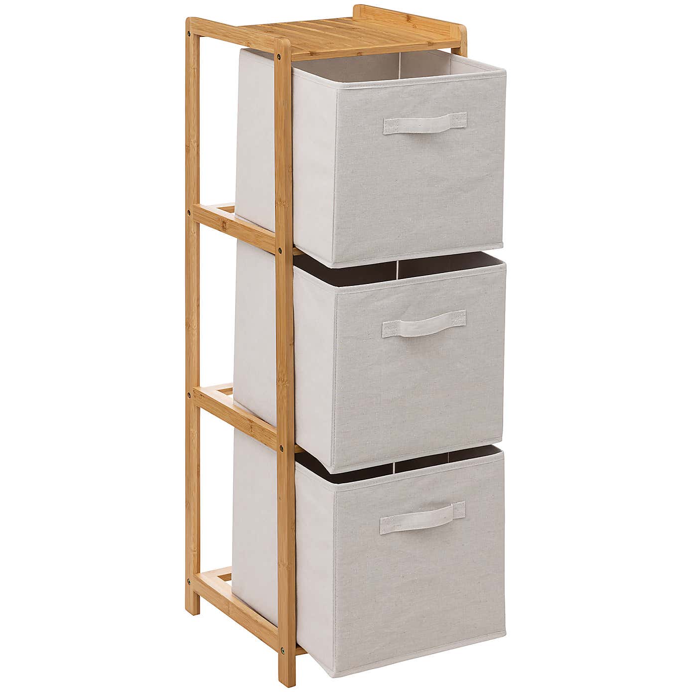 Tissa White 3 Box Storage Unit