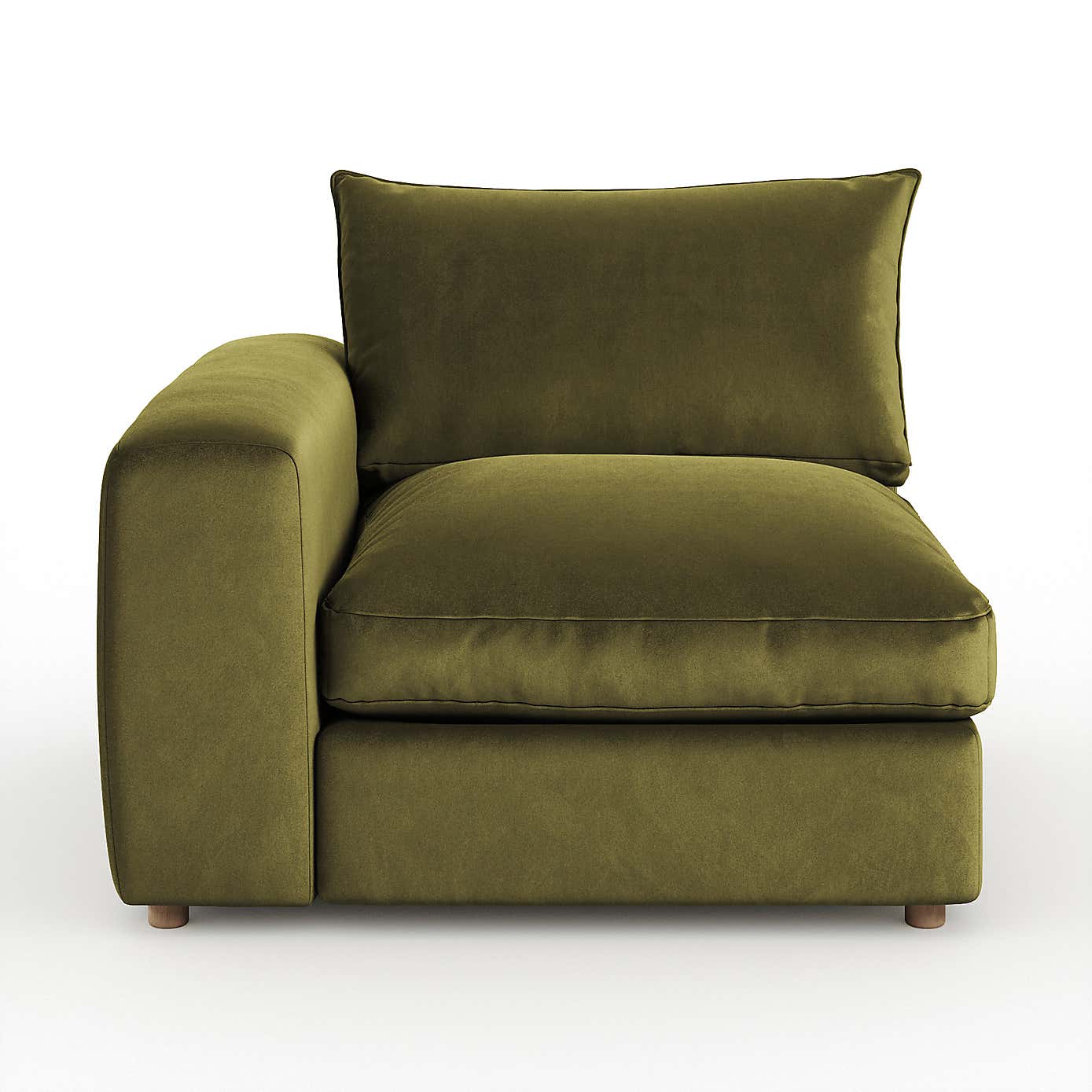 Full Circle Austin Luxury Velvet Modular Arm Corner Piece