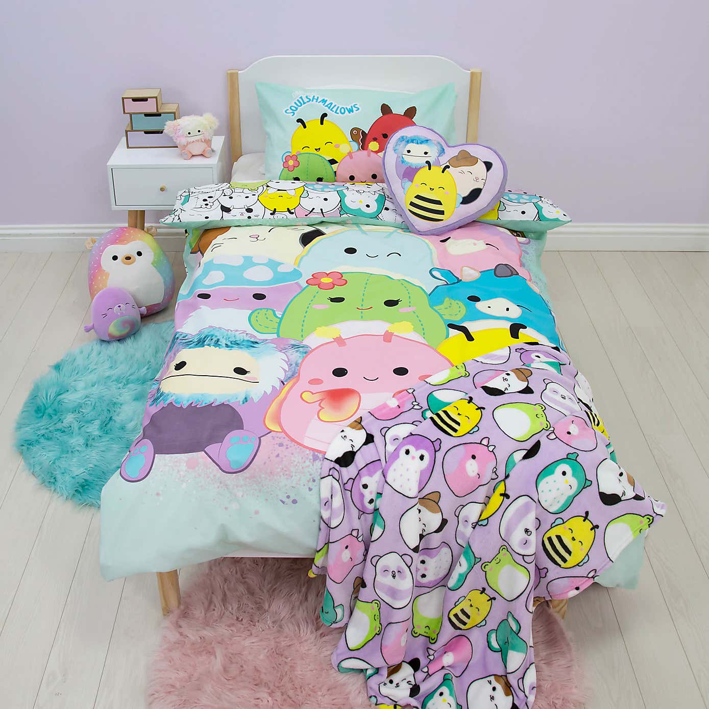 Squishmallows Flash Reversible Single Duvet Cover & Pillowcase Set