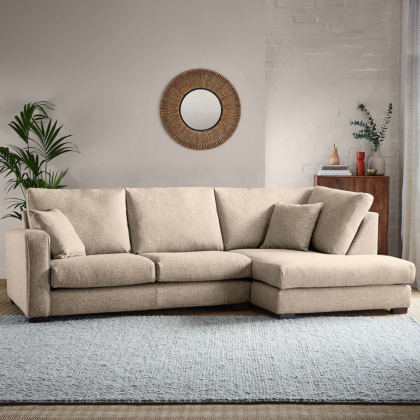 Carson Chunky Multi Weave Left Hand Corner Sofa