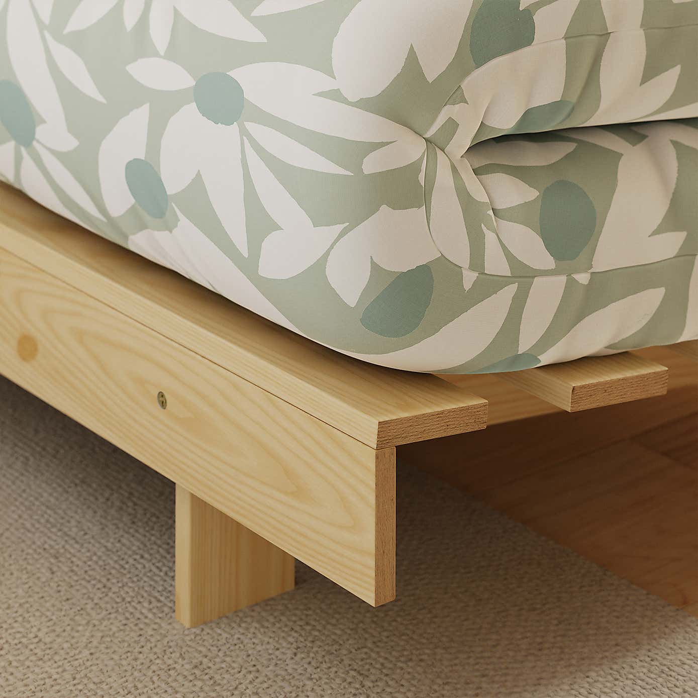 Mito Erwin Double Futon Sage Natural Frame