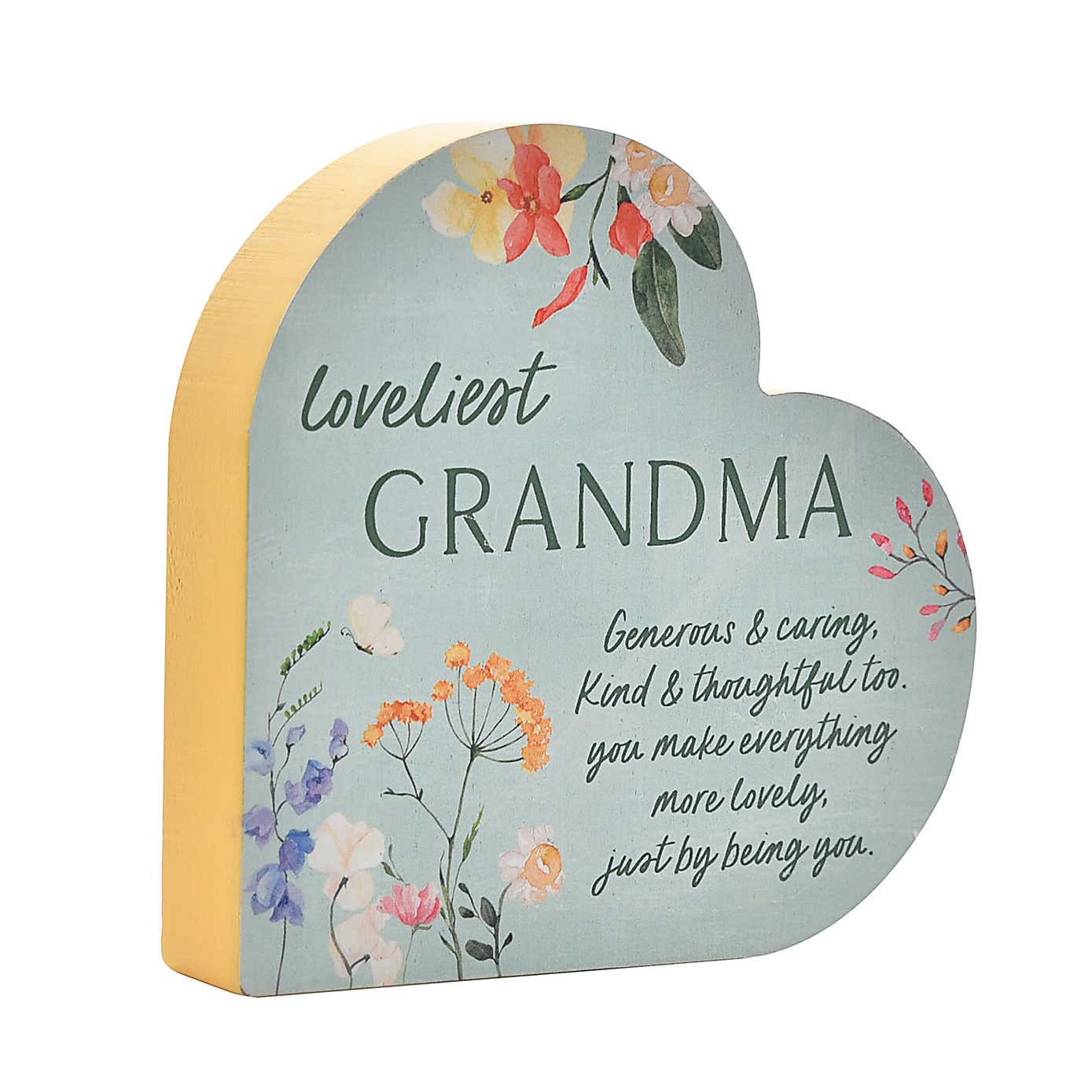 The Cottage Garden Grandma 3D Heart Plaque