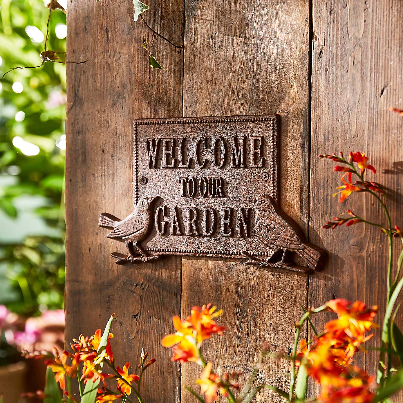Cast Iron Welcome Sign