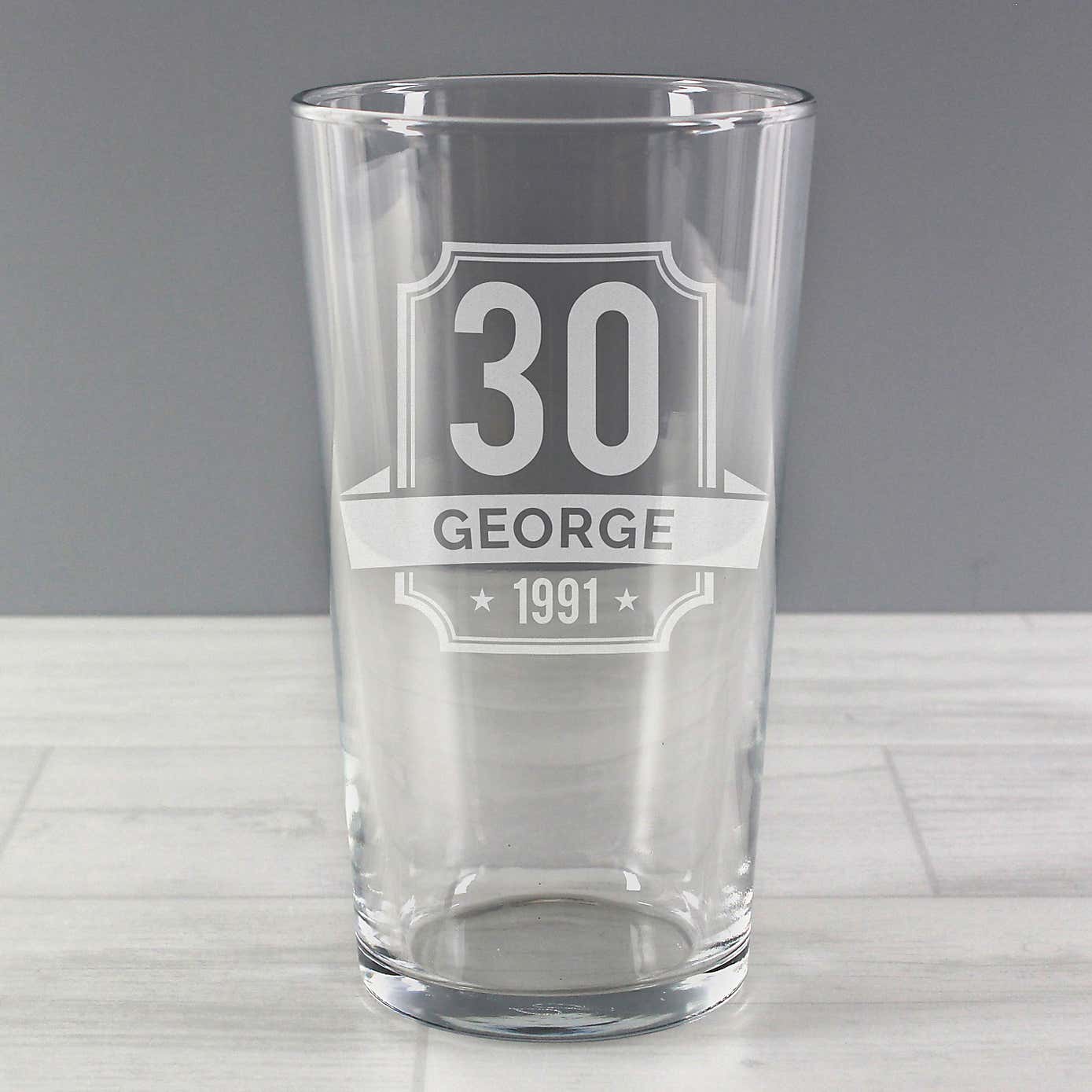 Personalised Birthday Pint Glass