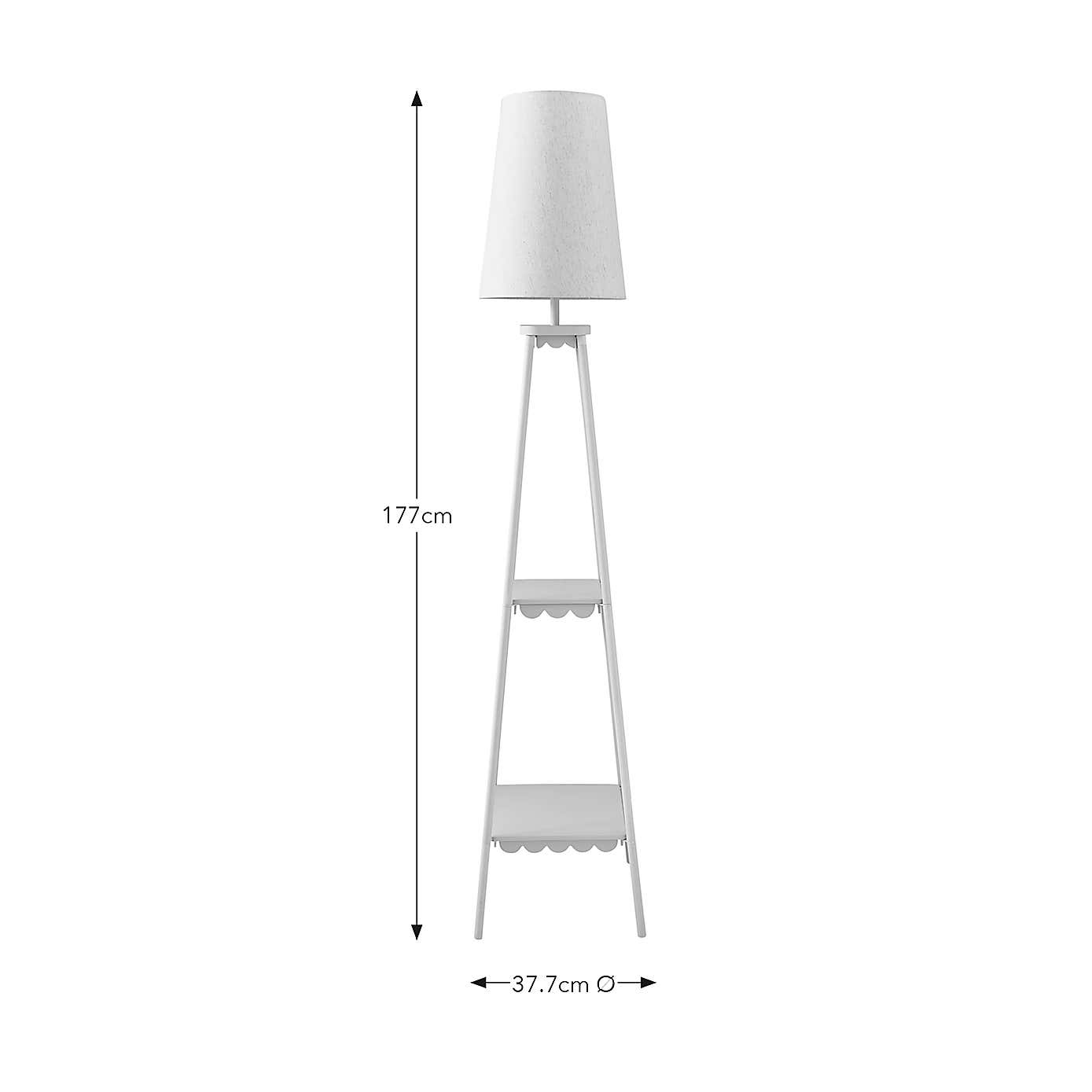 Remi Shelved Tripod Floor Lamp