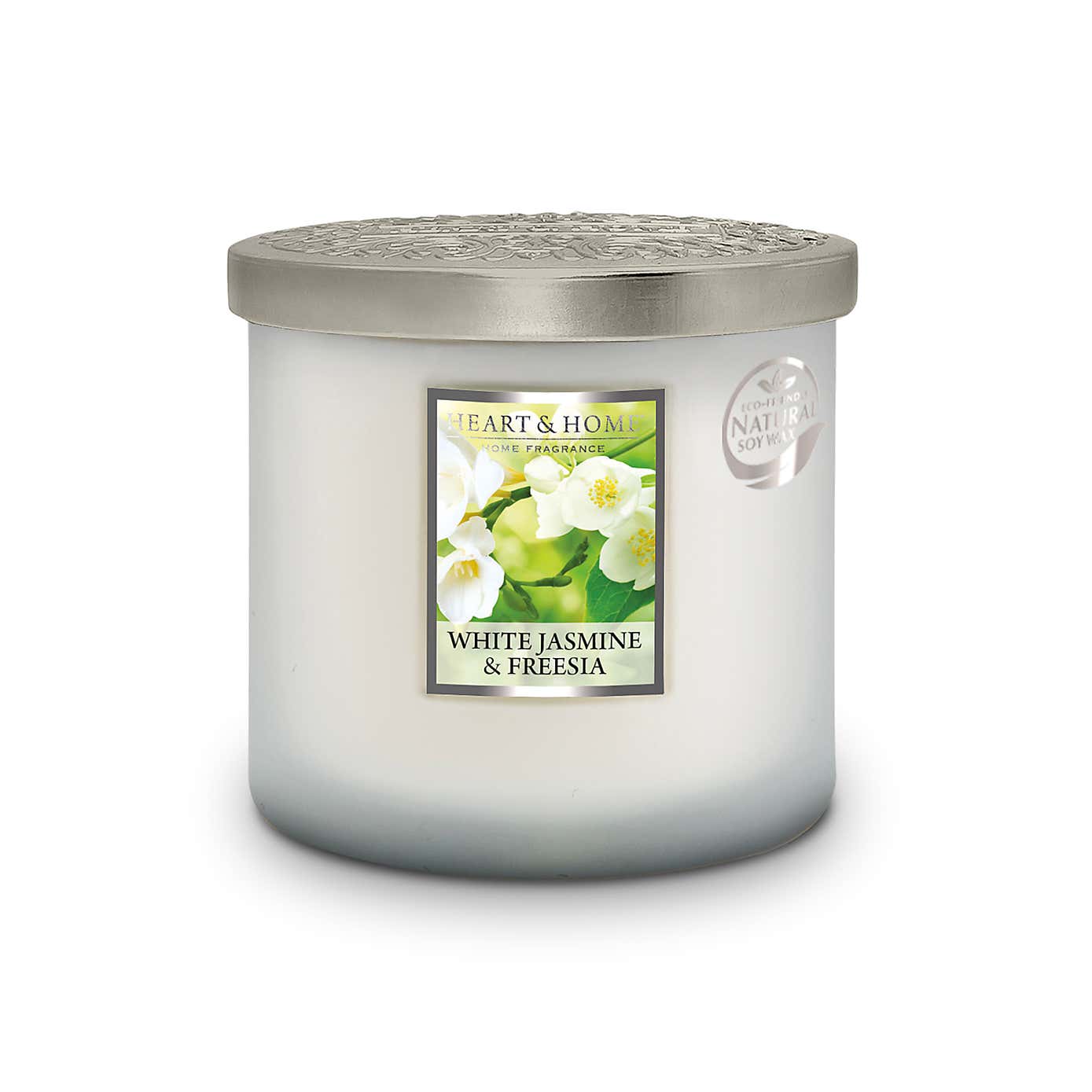Heart and Home Ellipse White Jasmine & Freesia Multi Wick Candle