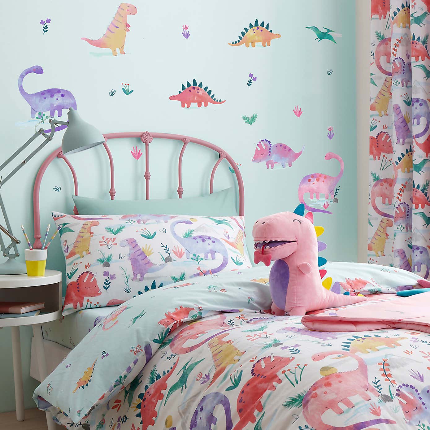 Dinosaur Pink Medium Wall Stickers