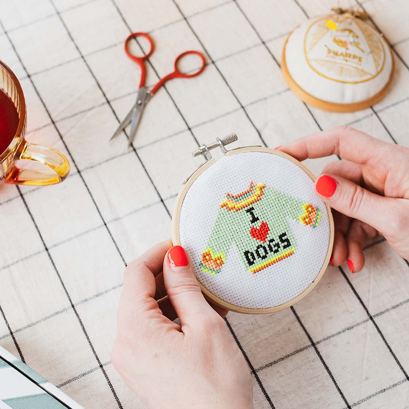 Cotton Clara I Love Dogs Cross Stitch Kit