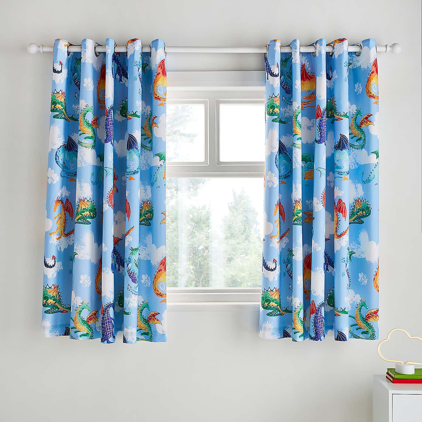 Dragons Blackout Eyelet Curtains