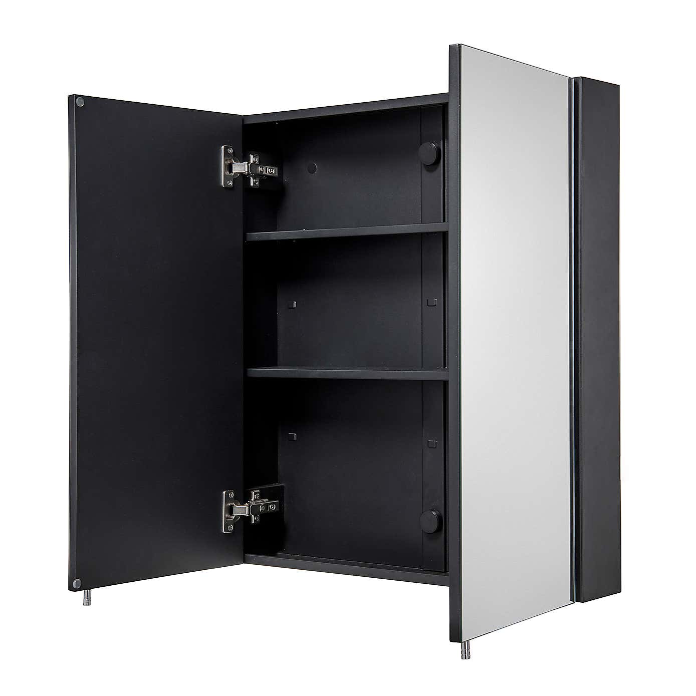 Dawley Steel Double Door Cabinet, Matt Black