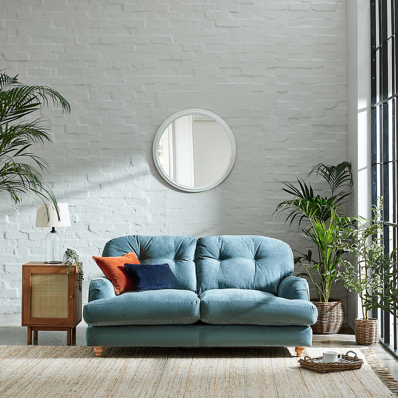 Martha Vintage Chenille 2 Seater Sofa