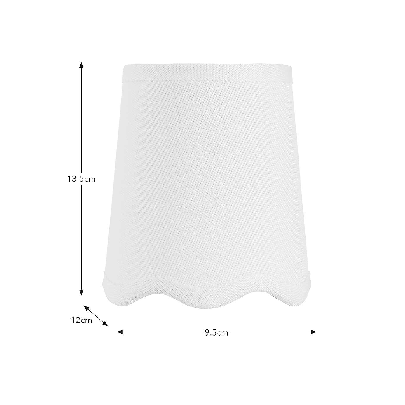 Scalloped Edge Linen Lamp Shade