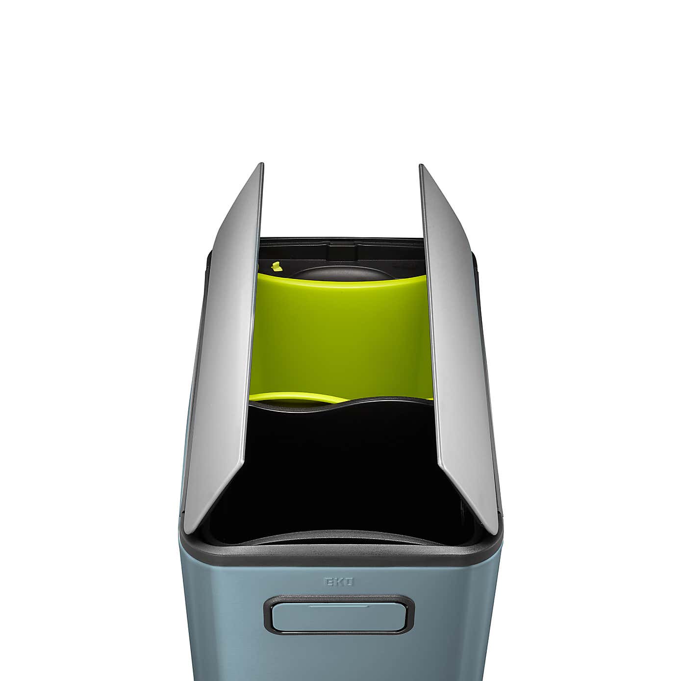 EKO Ecofly 20/20L Titanium Blue Steel Recycling Bin