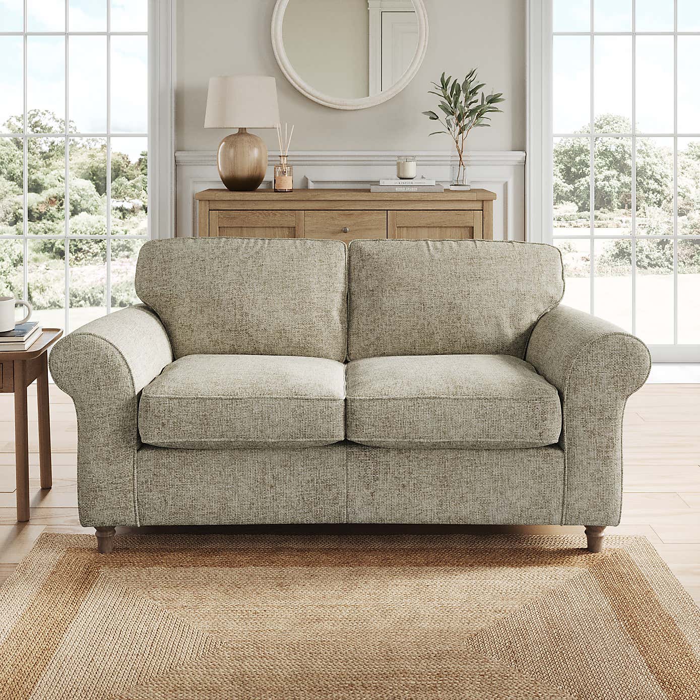 Flori 2 Seater Sofa, Chunky Chenille