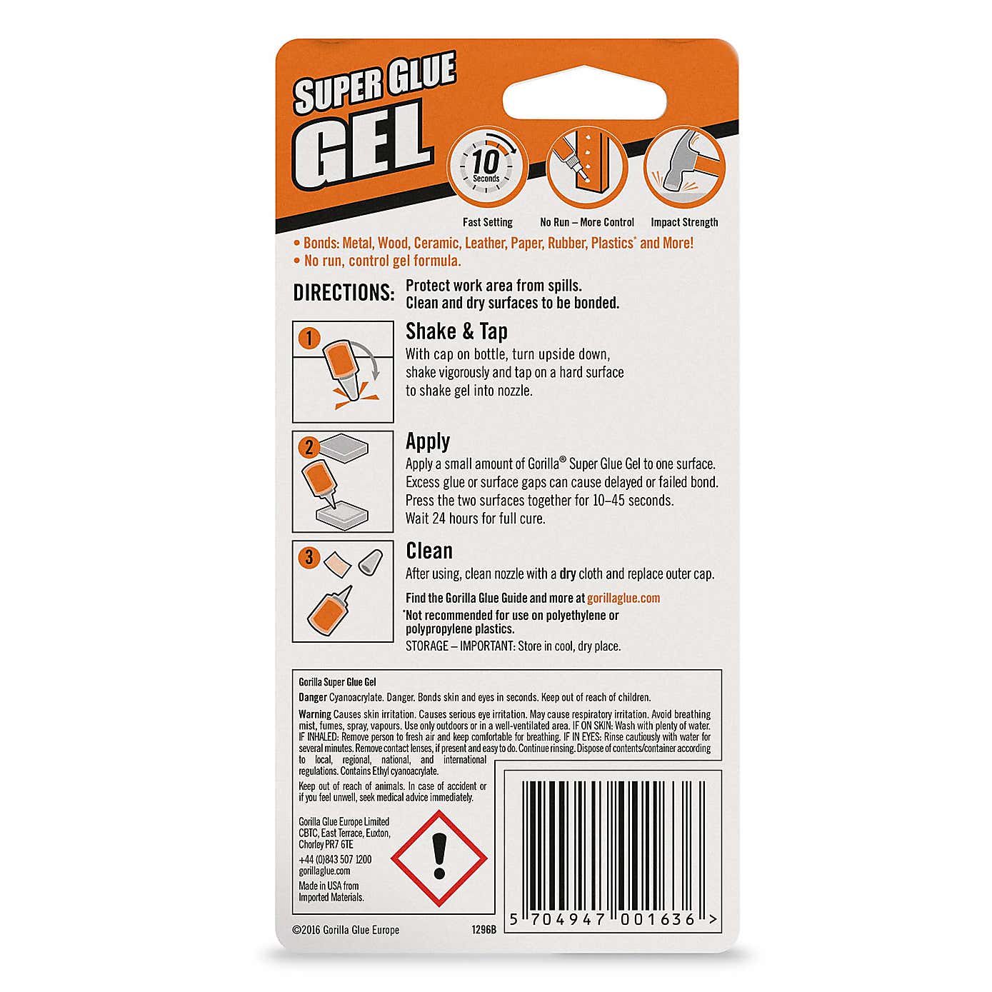 Gorilla 15g Super Glue Gel