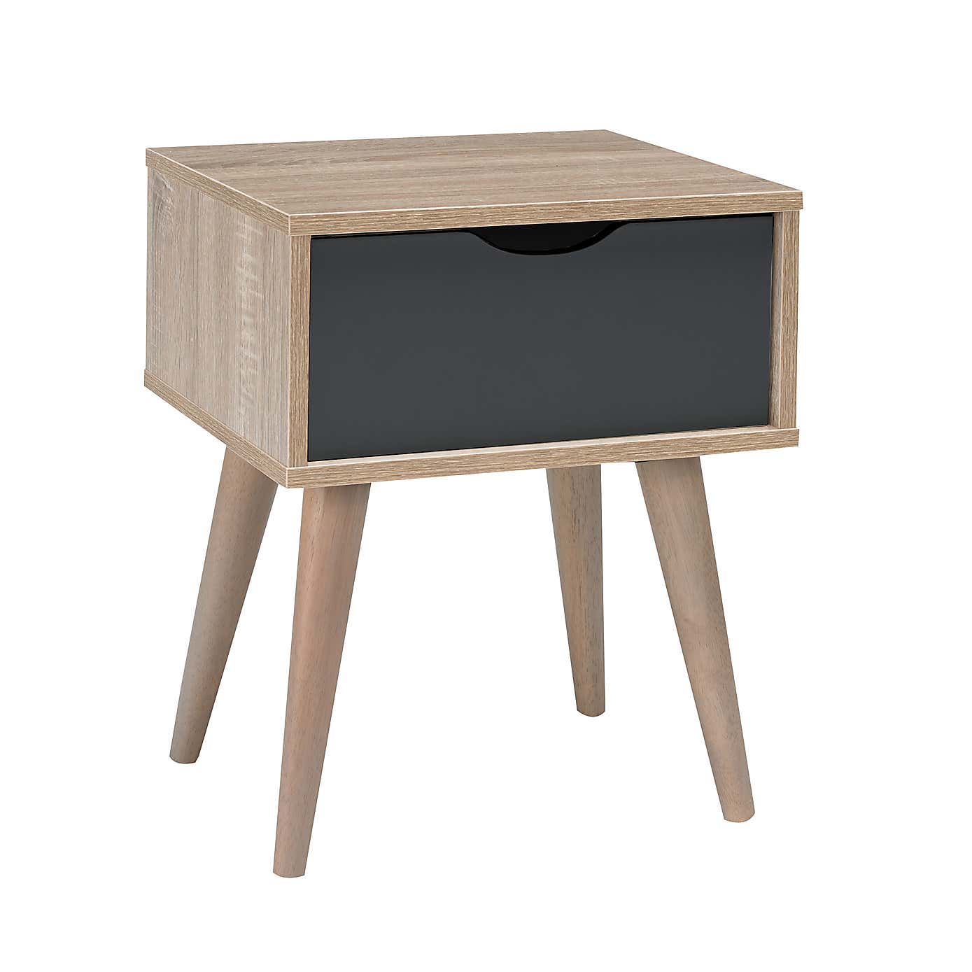 Scandi 1 Drawer Bedside Table