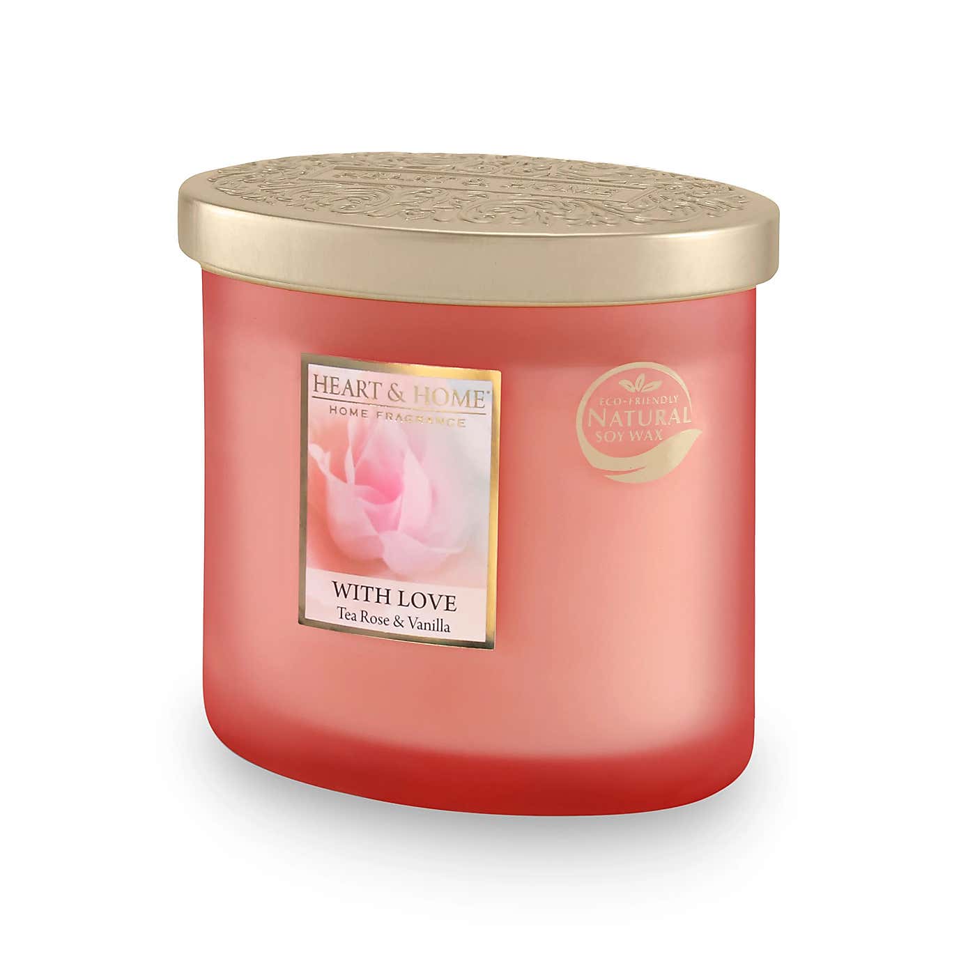 Heart & Home With Love Tea Rose & Vanilla Ellipse Multi Wick Candle