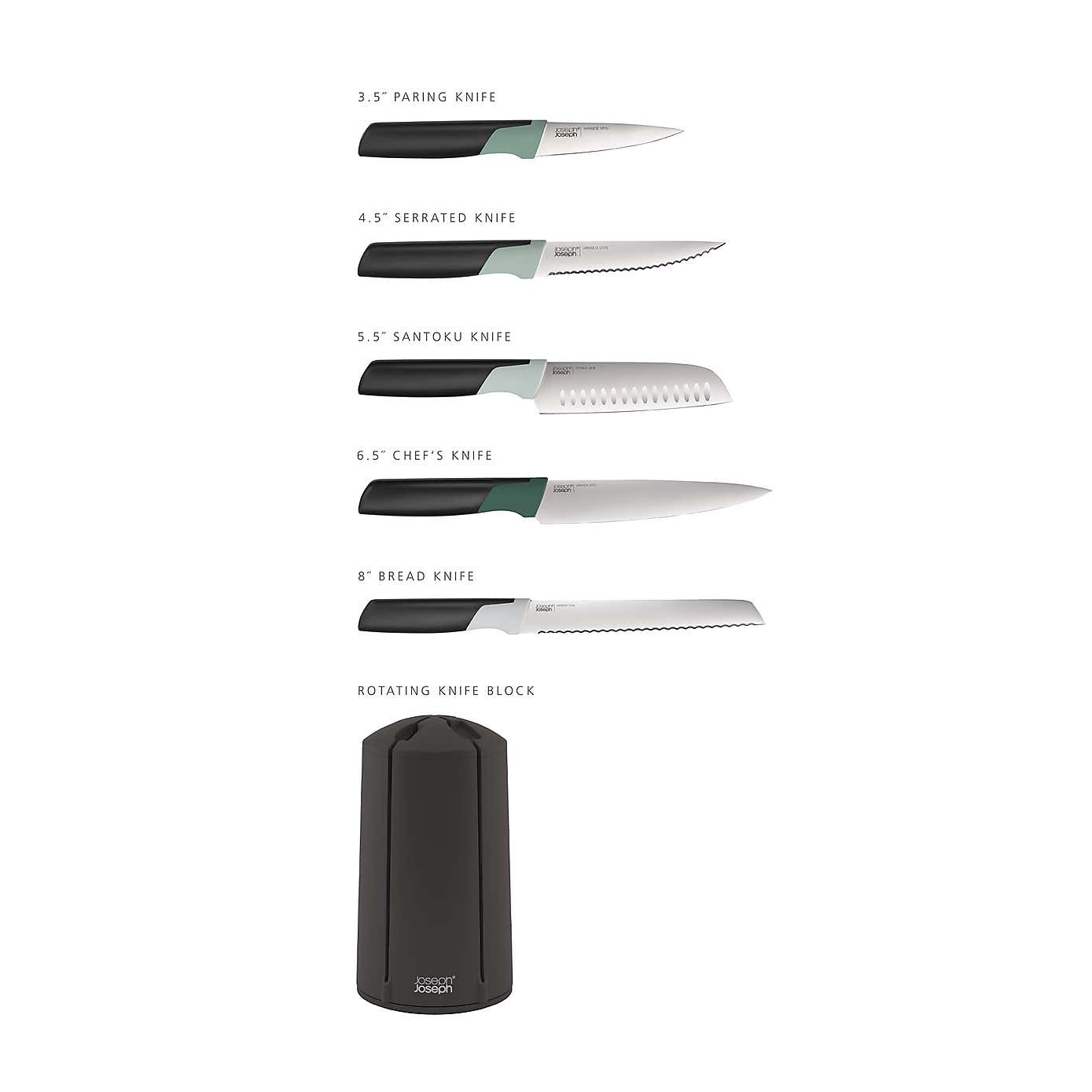 Joseph Joseph Elevate Knives Carousel Sage