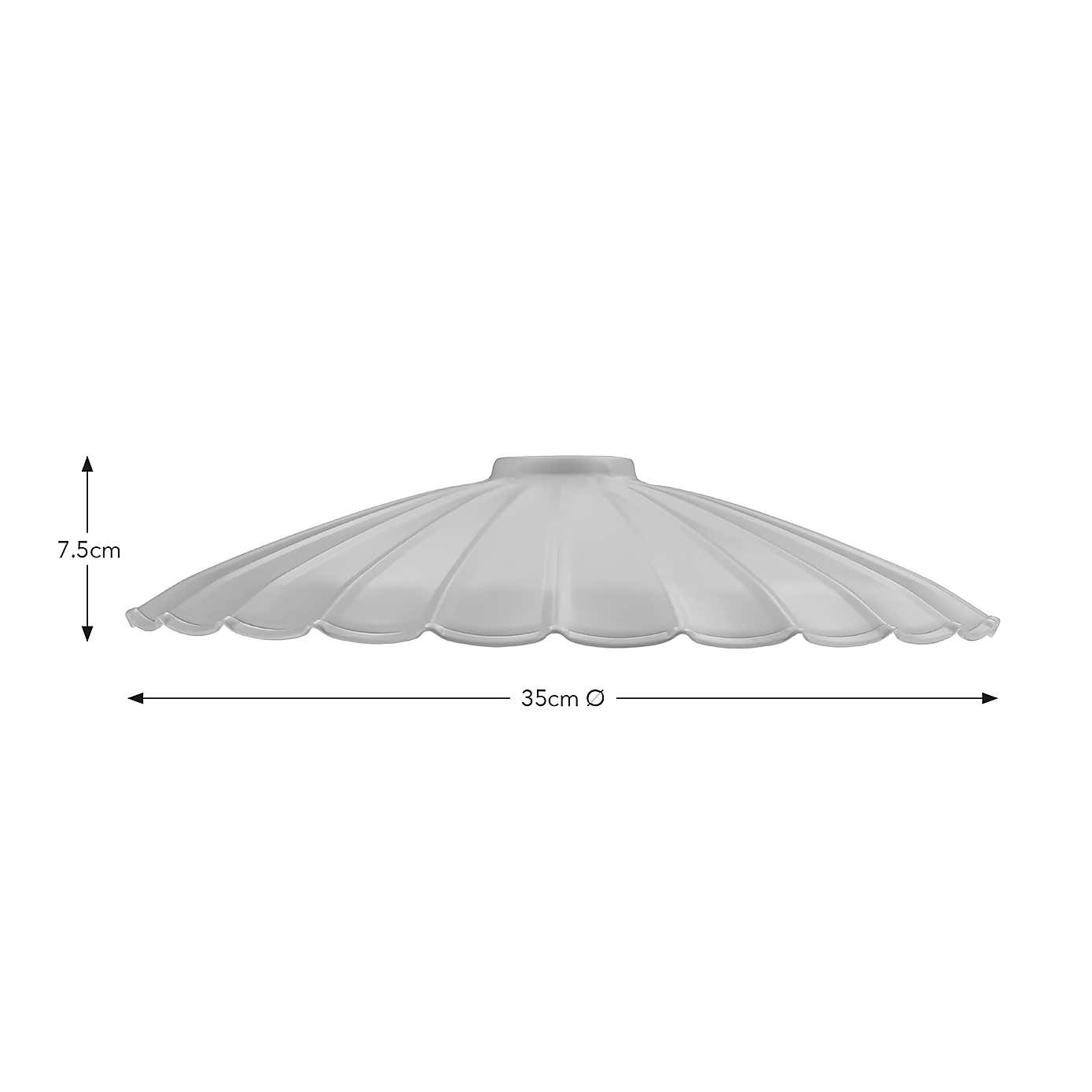 Maya Scalloped Metal Easy Fit Pendant Shade