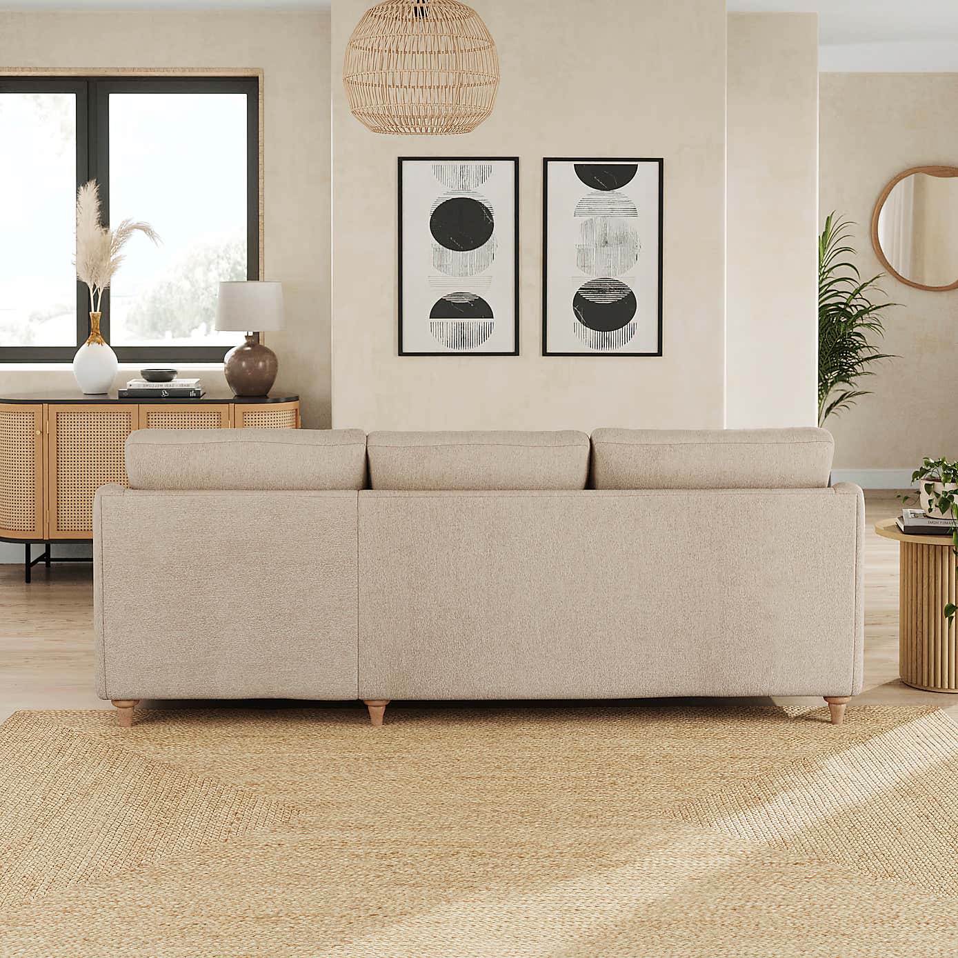 Hattie Cosy Weave Corner Chaise Sofa