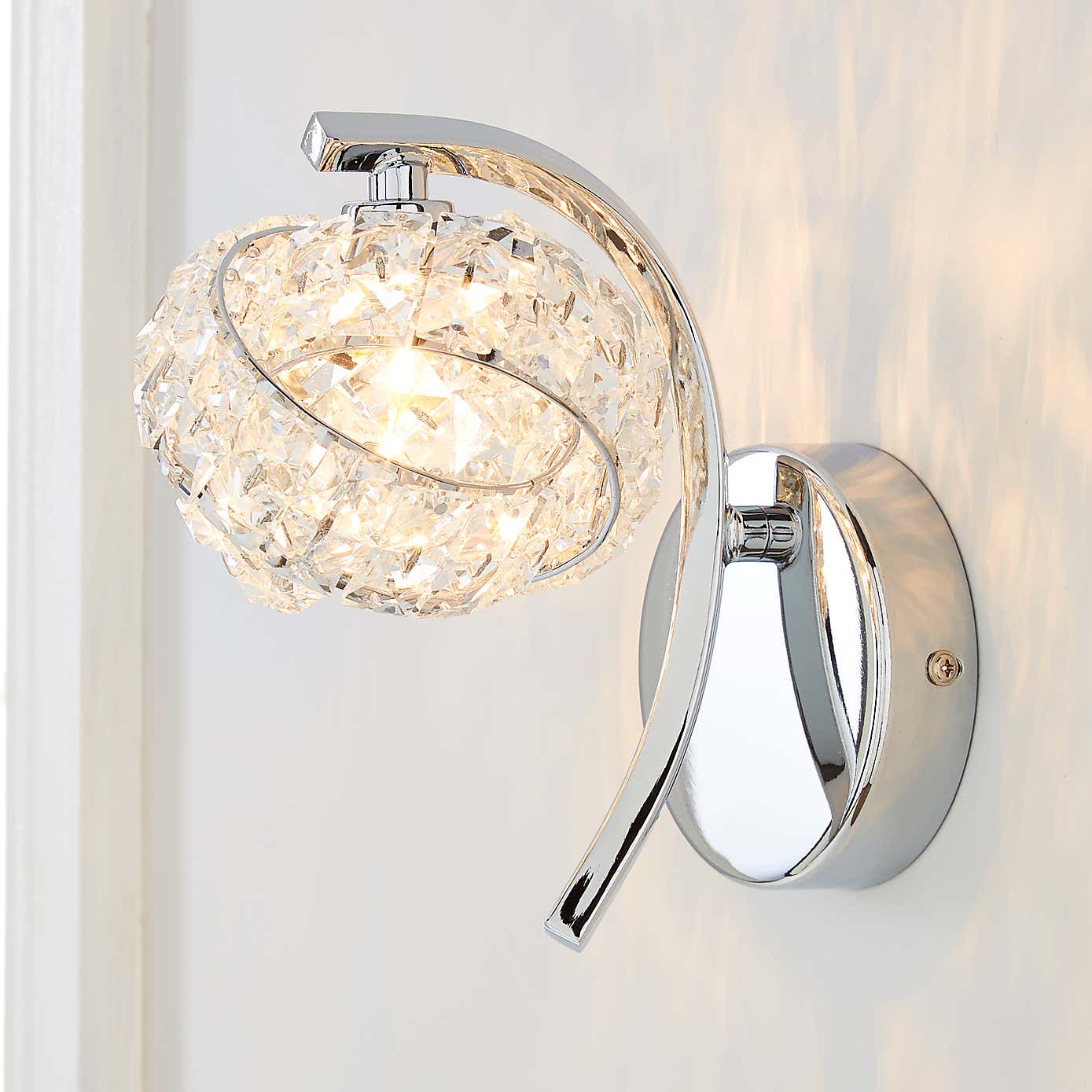 Cecilie Glass Wall Light Twin Pack