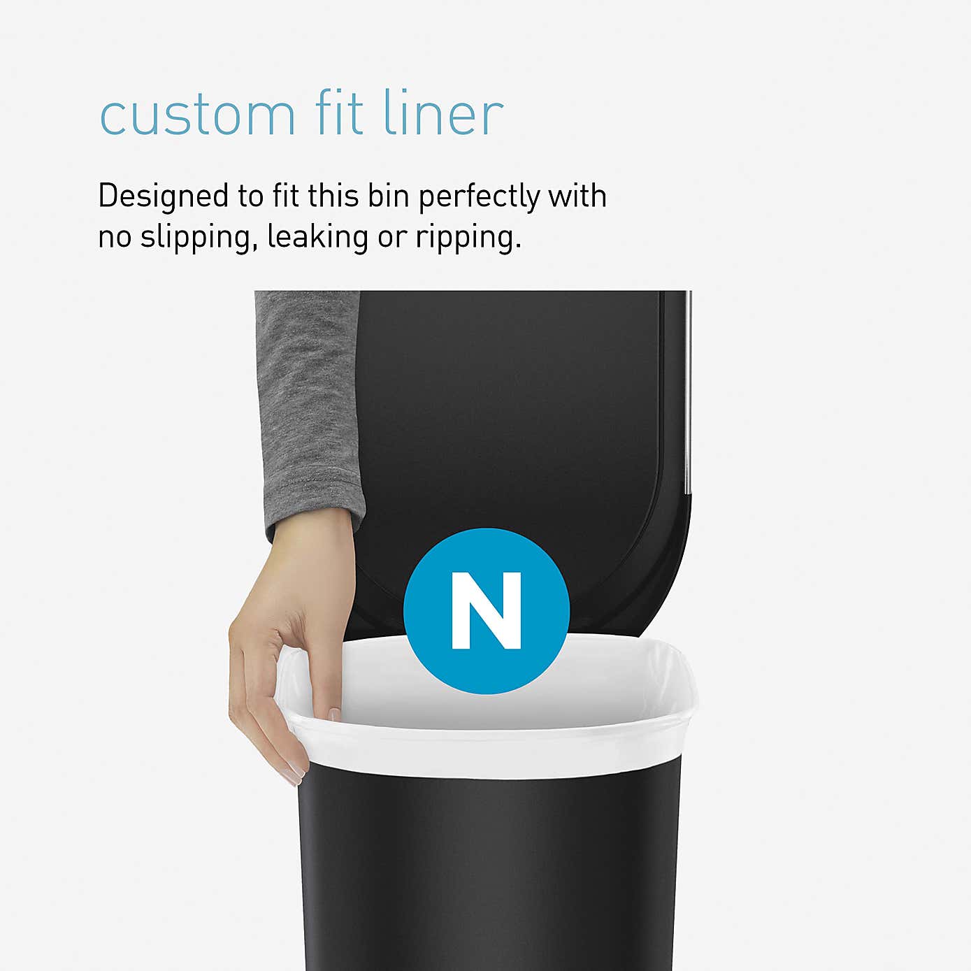 Simple Human 40 Litre Pedal Bin with Liners