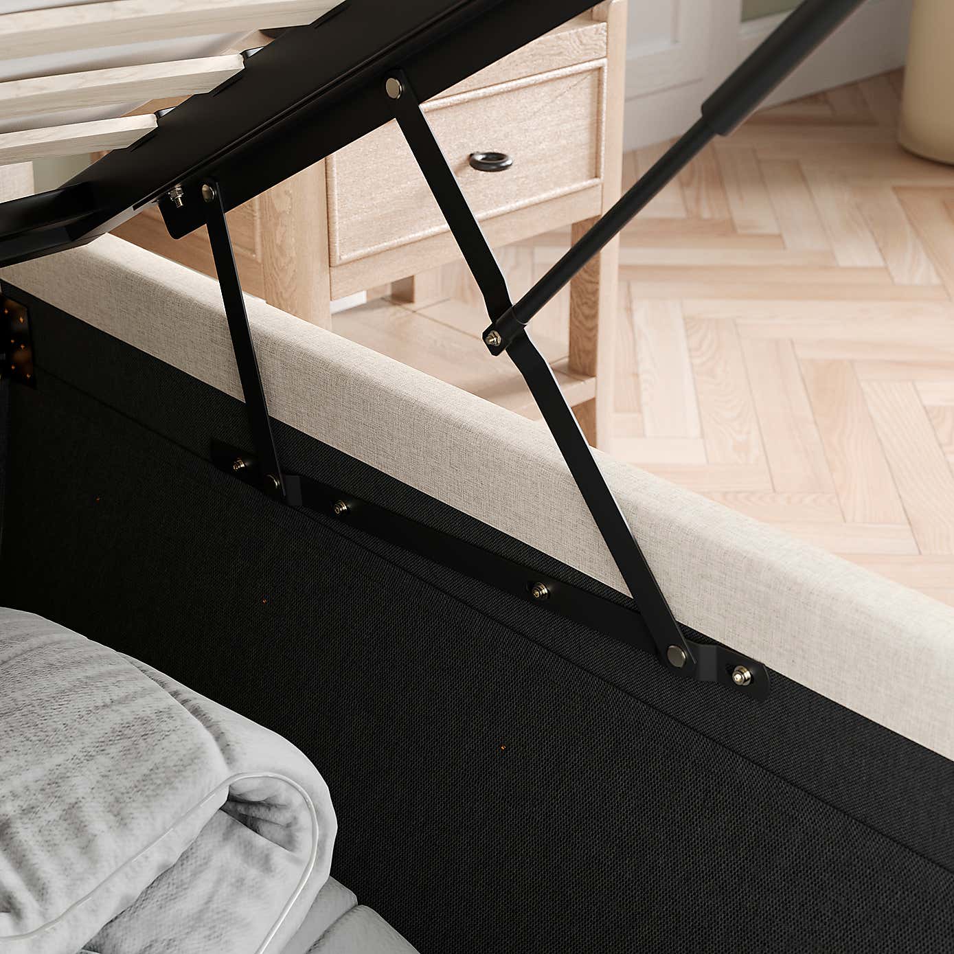 Ariana Woven Ottoman Chesterfield Bed