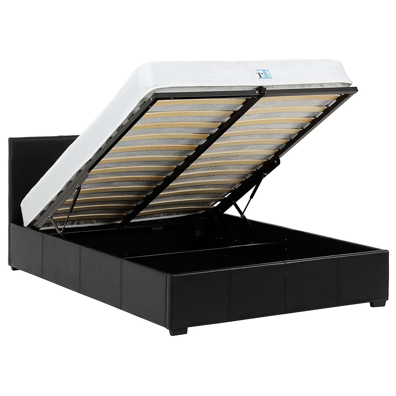 Waverley Faux Leather Ottoman Bedstead - Grey