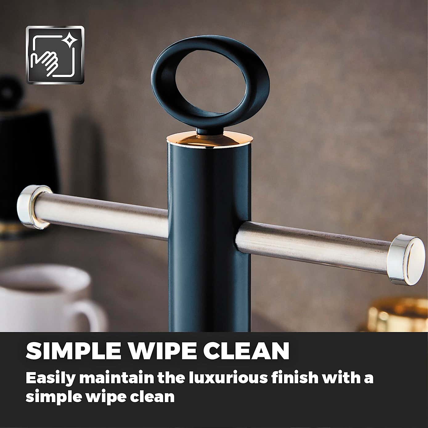 Tower Empire 6 Cup Mug Tree & Kitchen Roll Holder Set