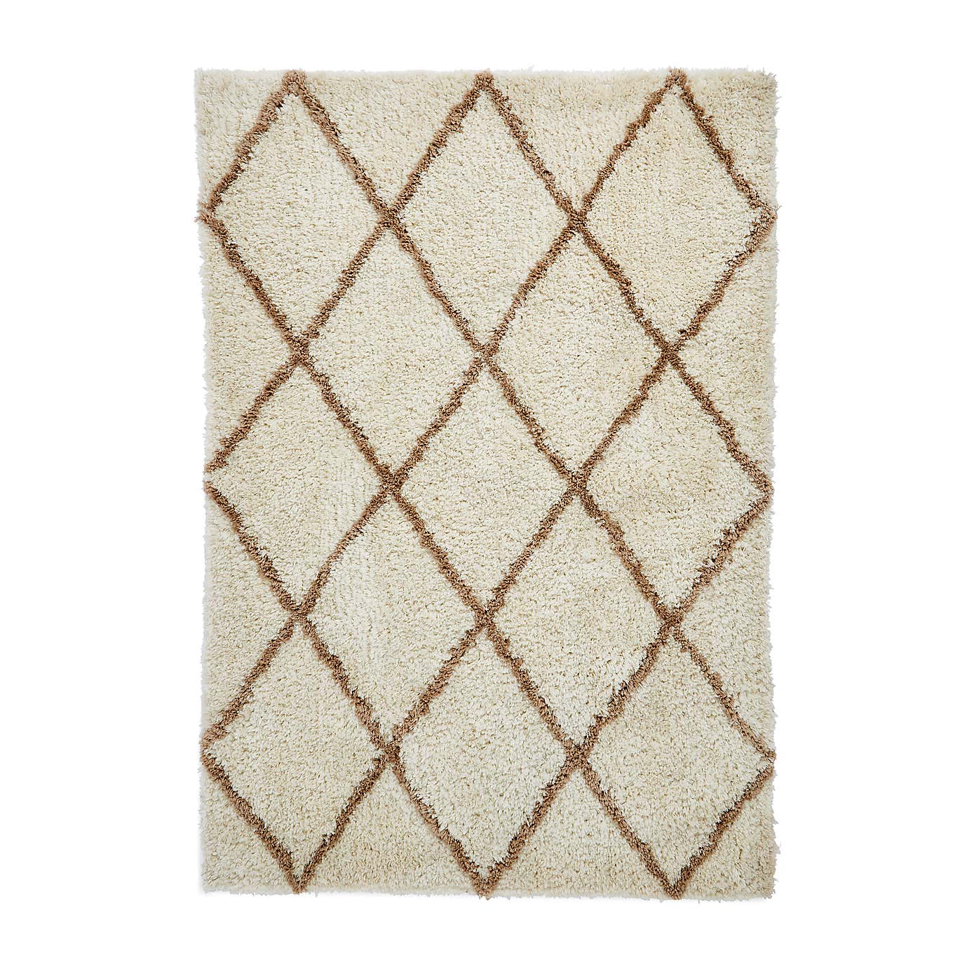 Diamond Berber Shaggy Rug
