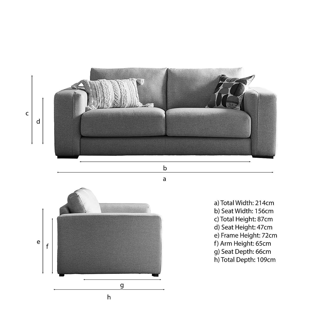Clayton Cosy Weave 3 Seater Sofa