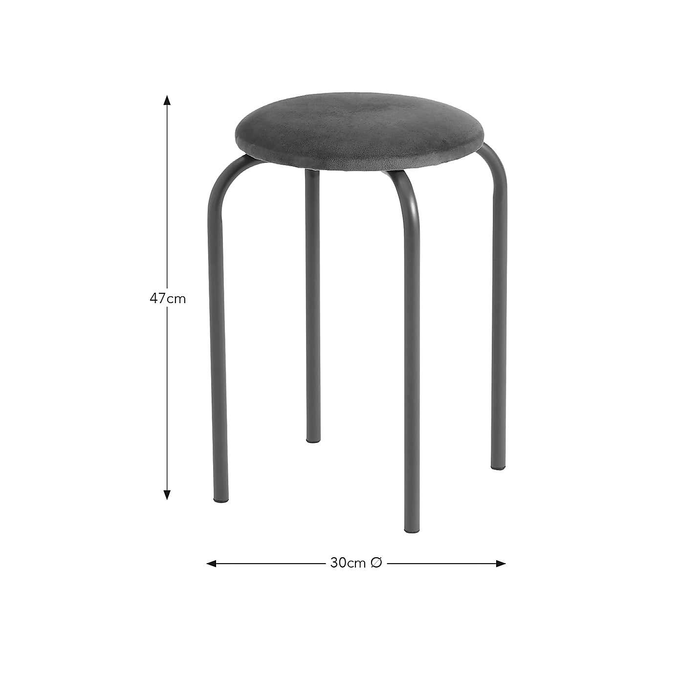 Verity Velvet Stacking Stool