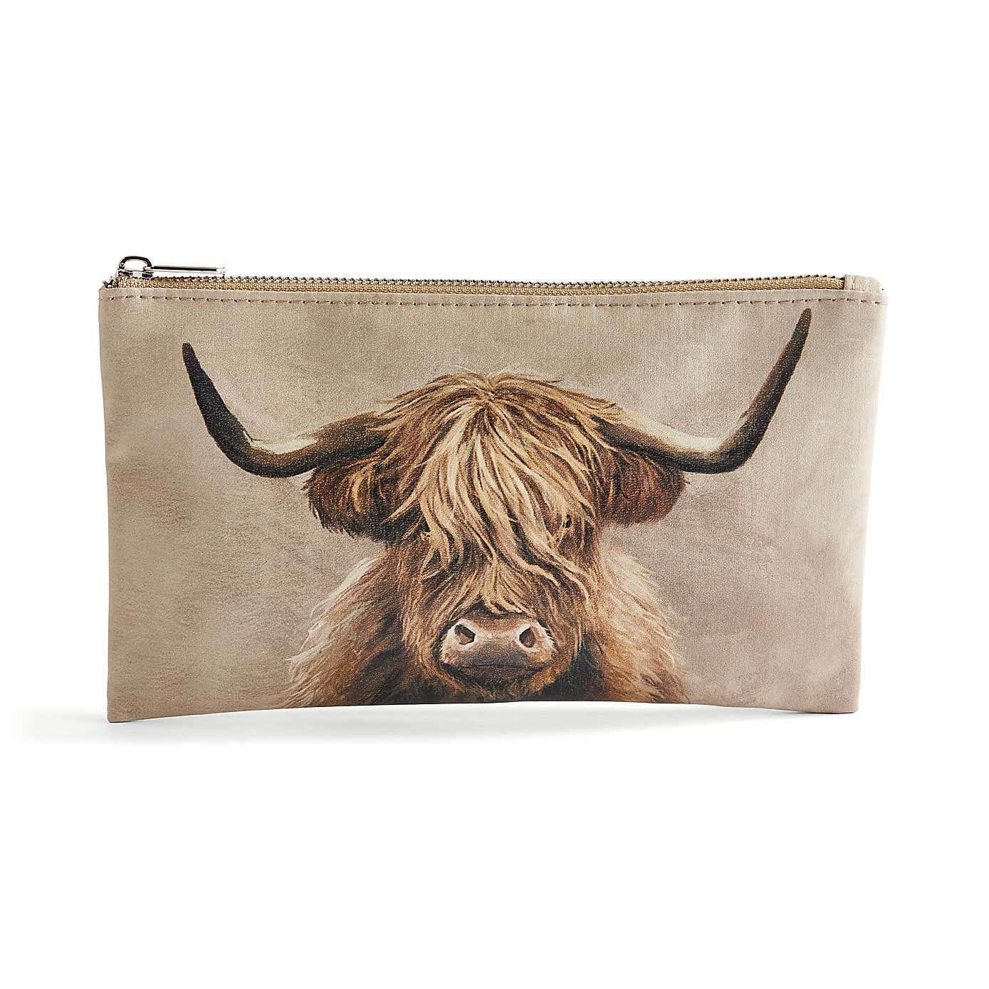 Waters & Noble Flat Pencil Case Design Highland Cow