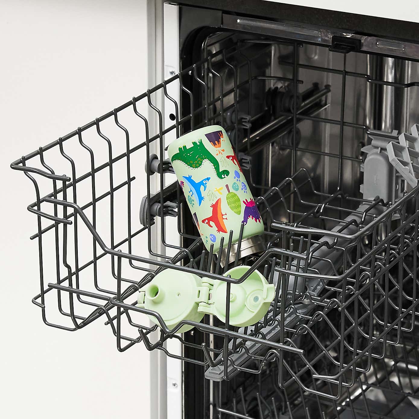 Ion8 Dinosaur Leak Proof Kids Stainless Steel Water Bottle, 400ml