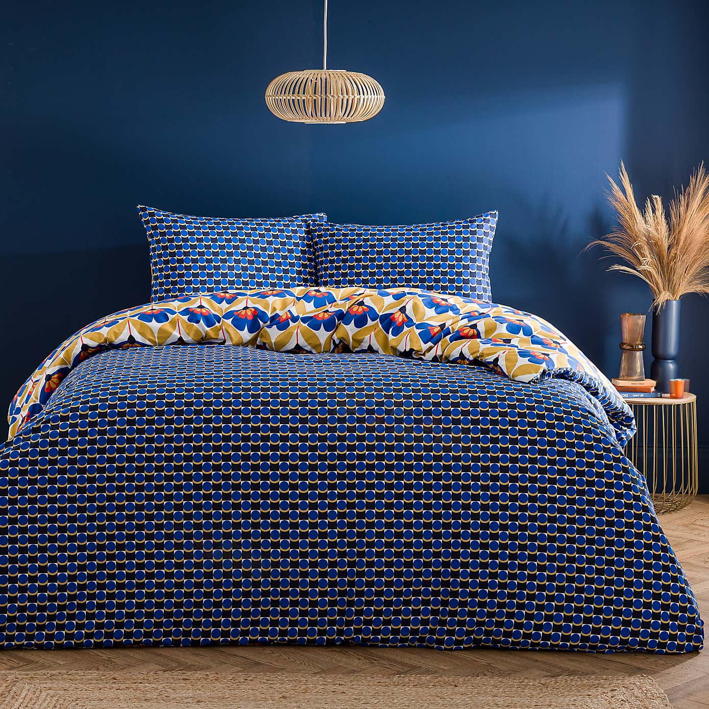 Tallie Retro Cotton Duvet Cover & Pillowcase Set