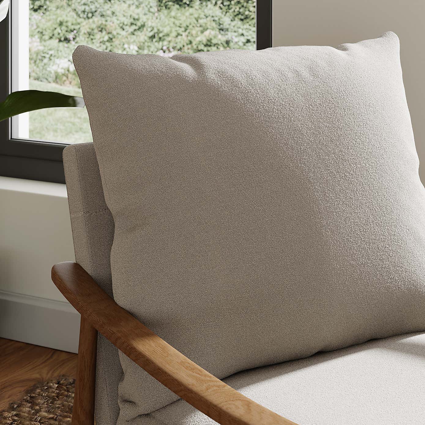 Nelson Wooly Textured Weave Occasional Armchair