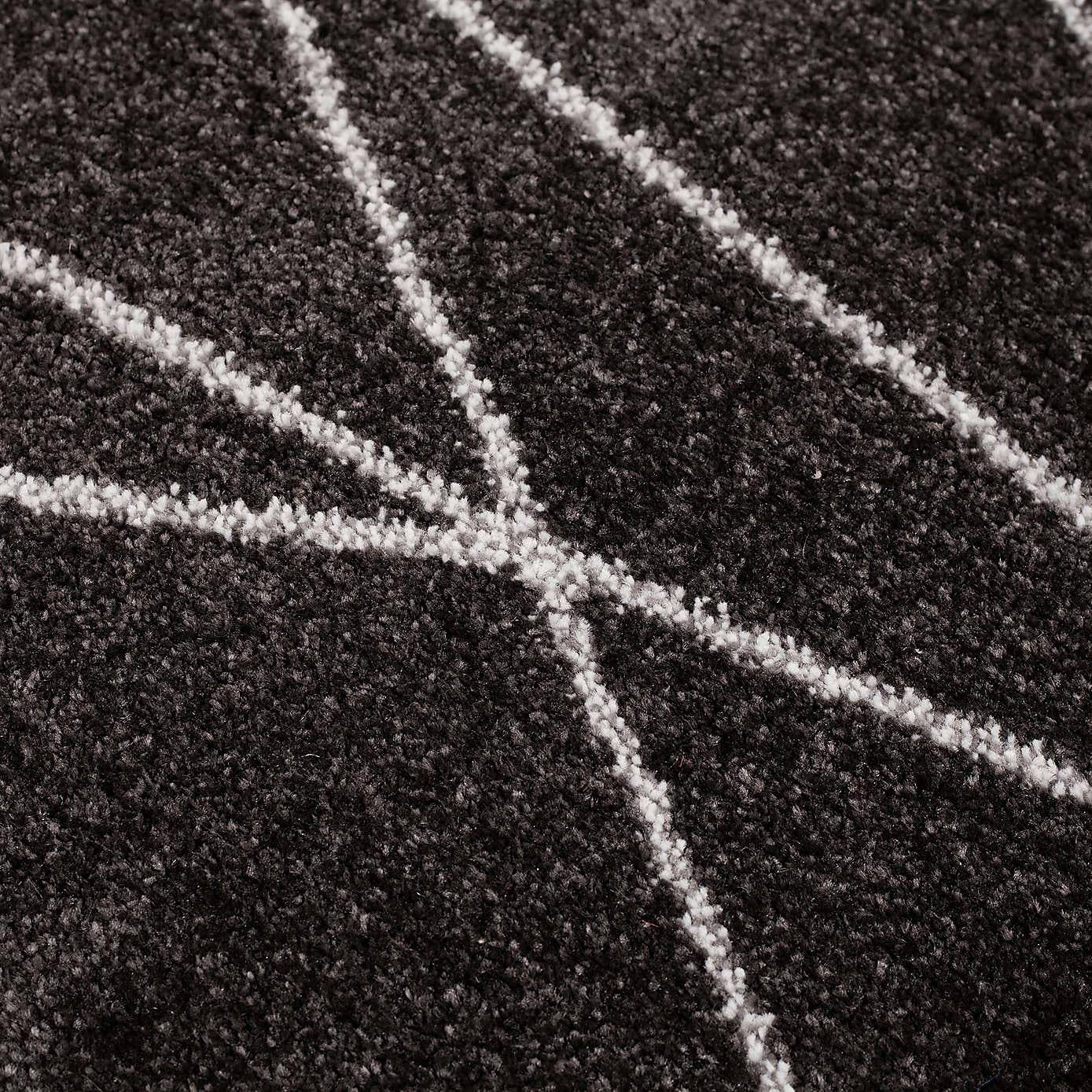 Grey Burst Geometric Rug