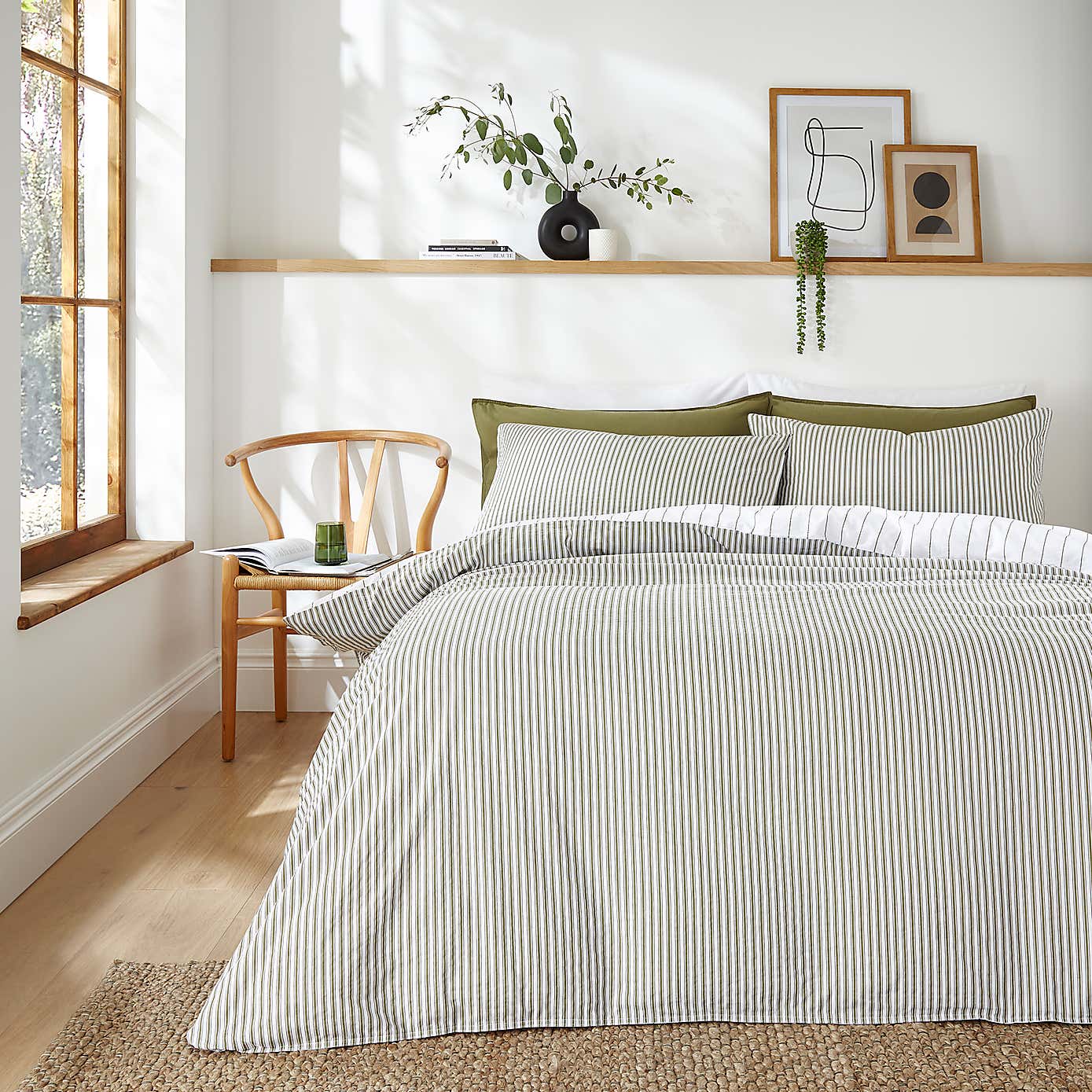 Fairford Ticking Stripe Duvet Cover & Pillowcase Set