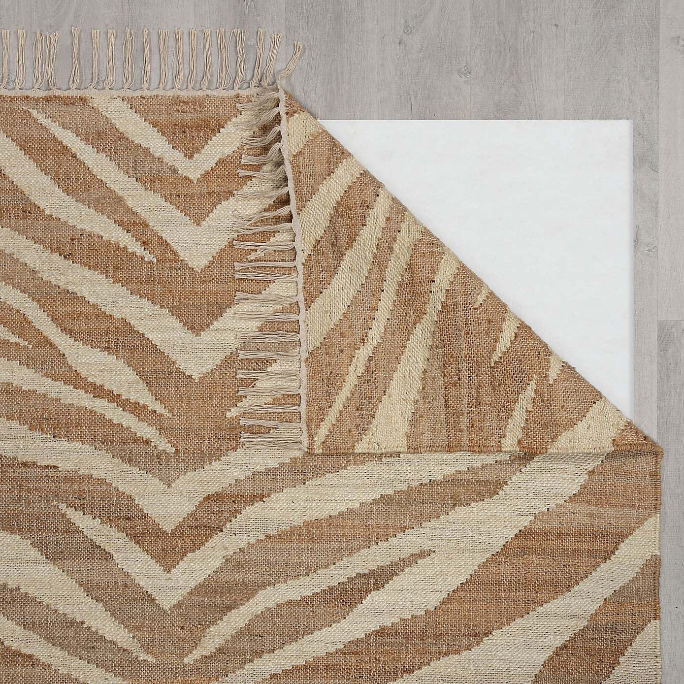 Zebra Patterned Jute Rug