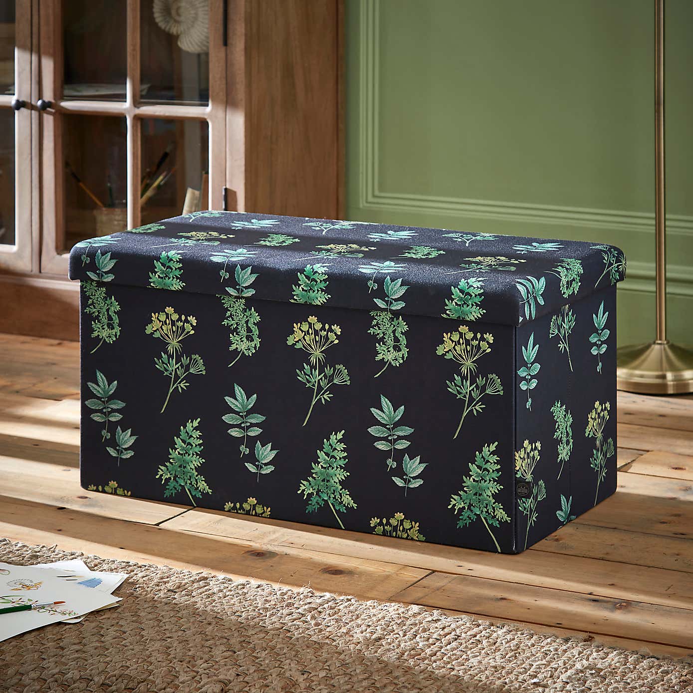 Marsh Botanical Rectangle Ottoman