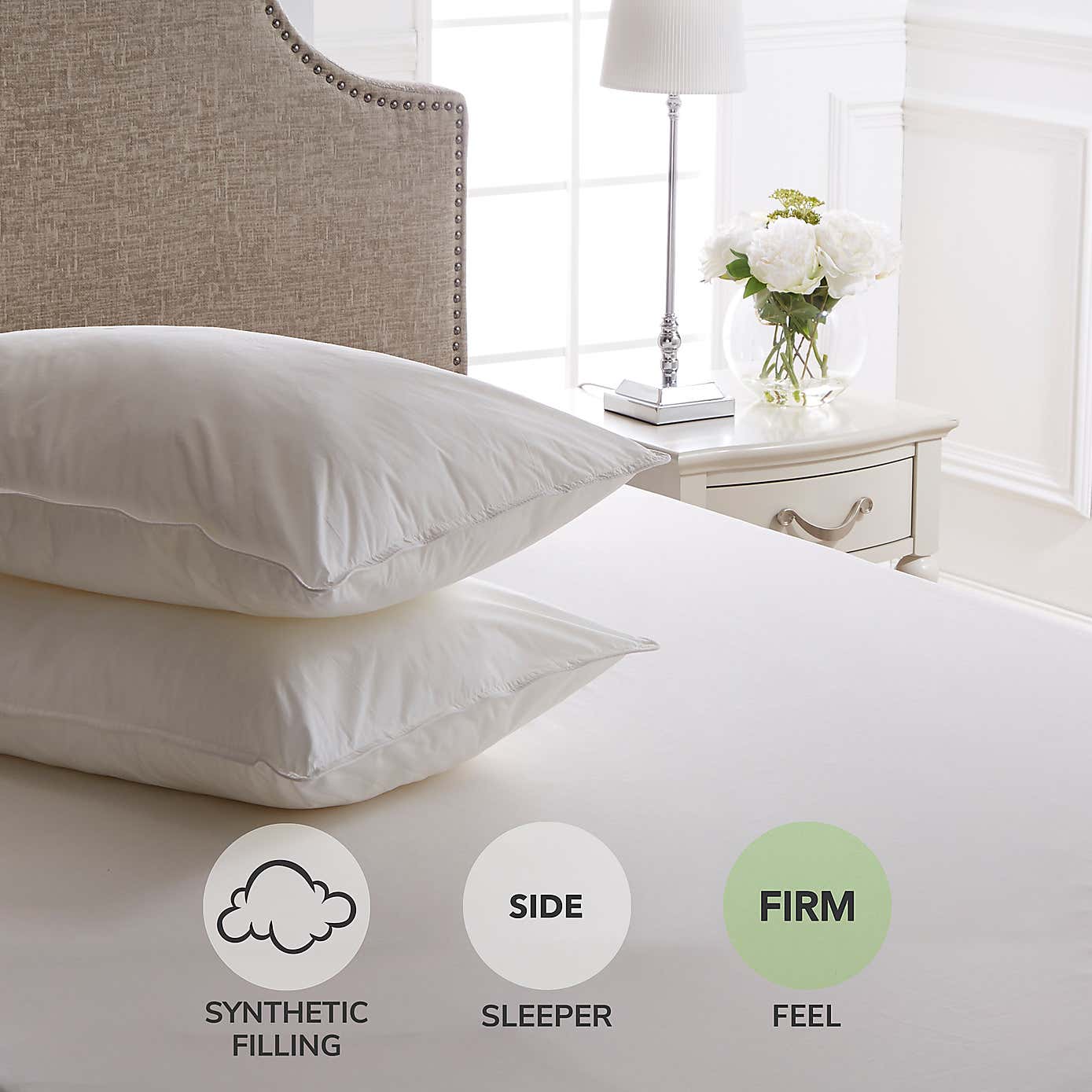 Dorma Satin Touch Pillow Pair
