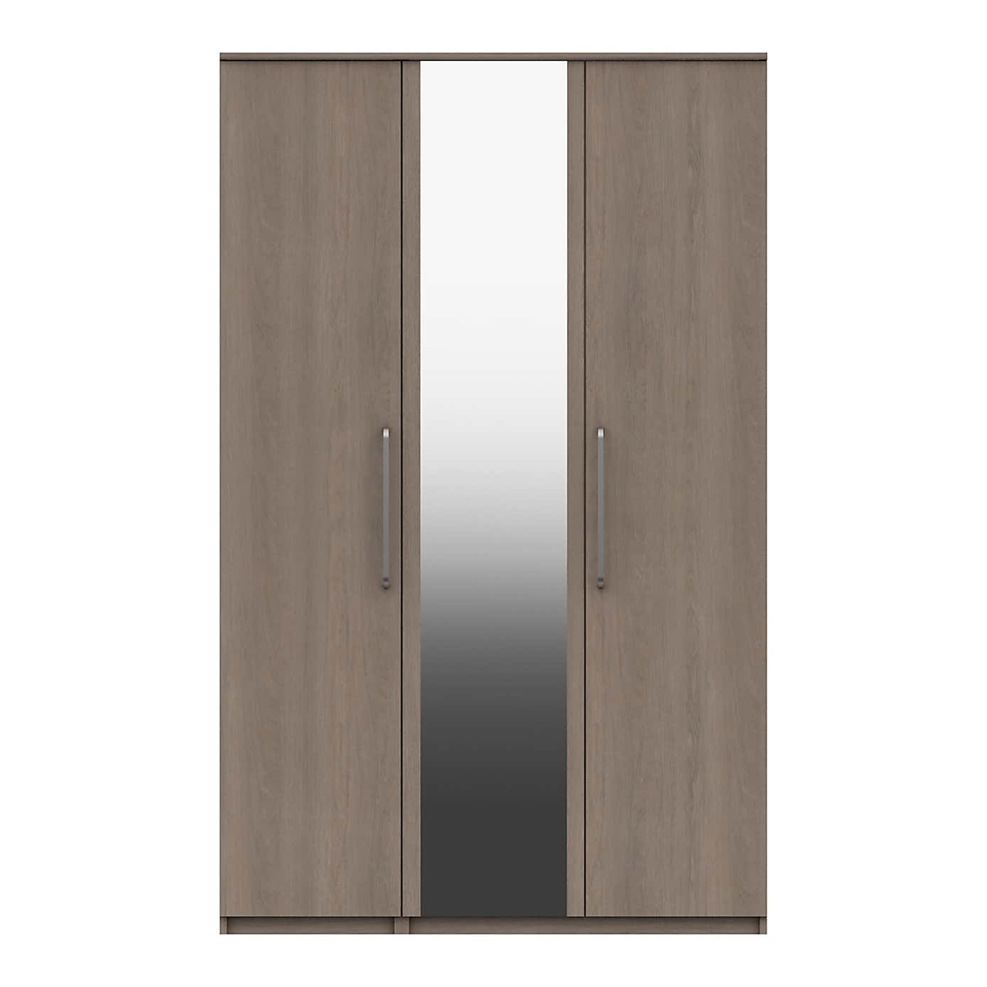 Parker Beige 3 Door Mirrored Wardrobe