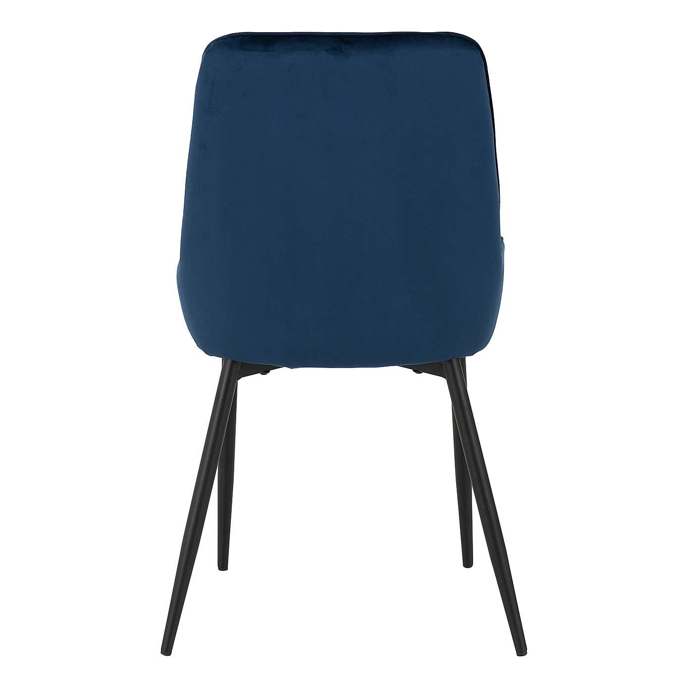 Avery Set of 2 Dining Chairs Blue Velvet
