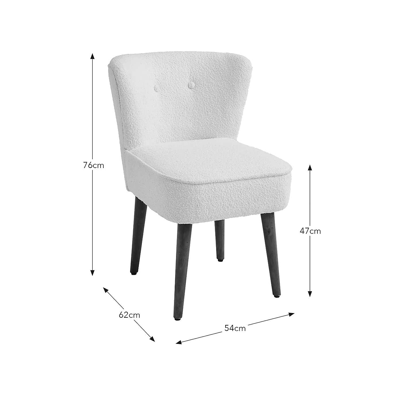 Eliza Dining Chair, Boucle